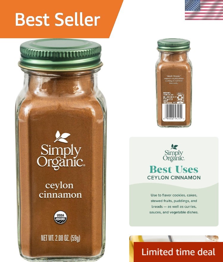 2.08 Oz Organic Ceylon Cinnamon Powder – Flavor for Culinary Delights