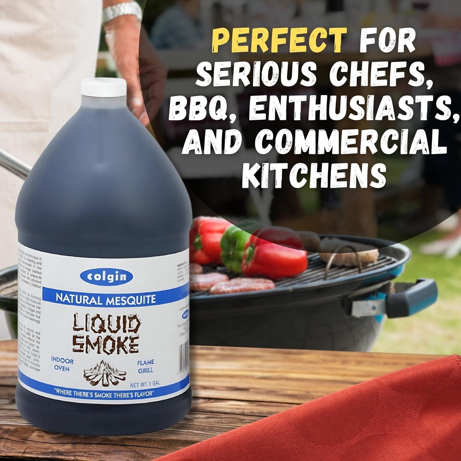 Colgin Liquid Smoke Mesquite 128 Fl Oz Gluten Free BBQ Flavor Enhancer