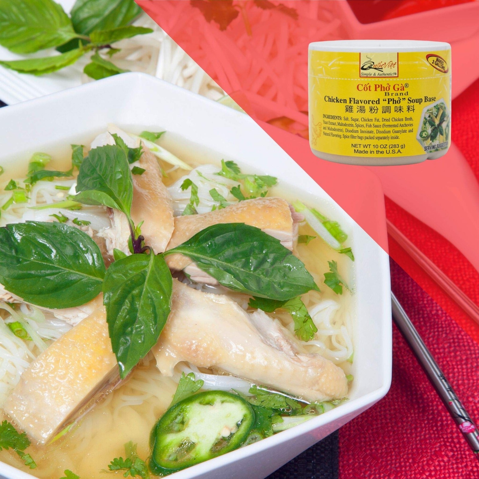 Chicken Flavored Pho Soup Base 10 oz Cot Ga Brand