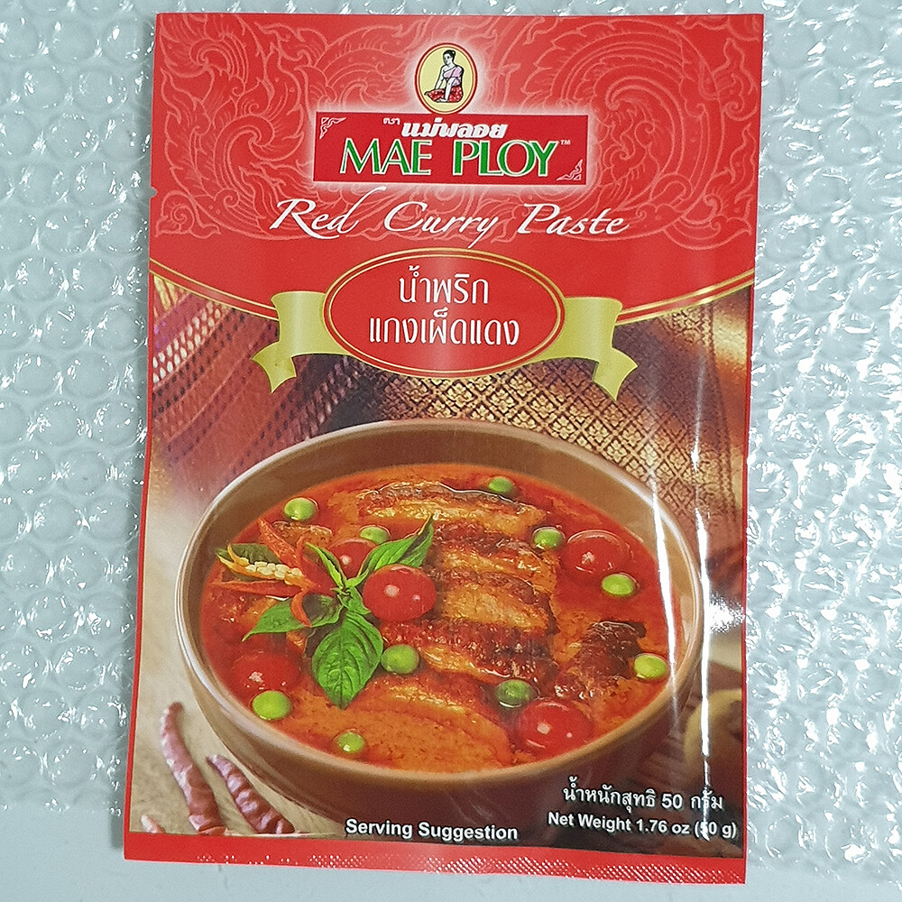 50g x 2 Packs Red Curry Paste Cooking Recipe Thai Food Oriental Mae Ploy