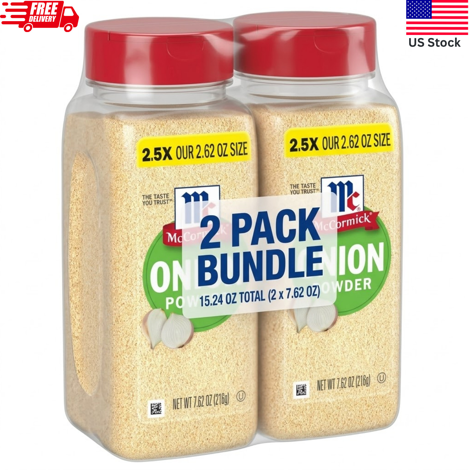 McCormick Kosher Onion Powder 2-Pack – 7.62 oz Large Size – Fresh & Pure