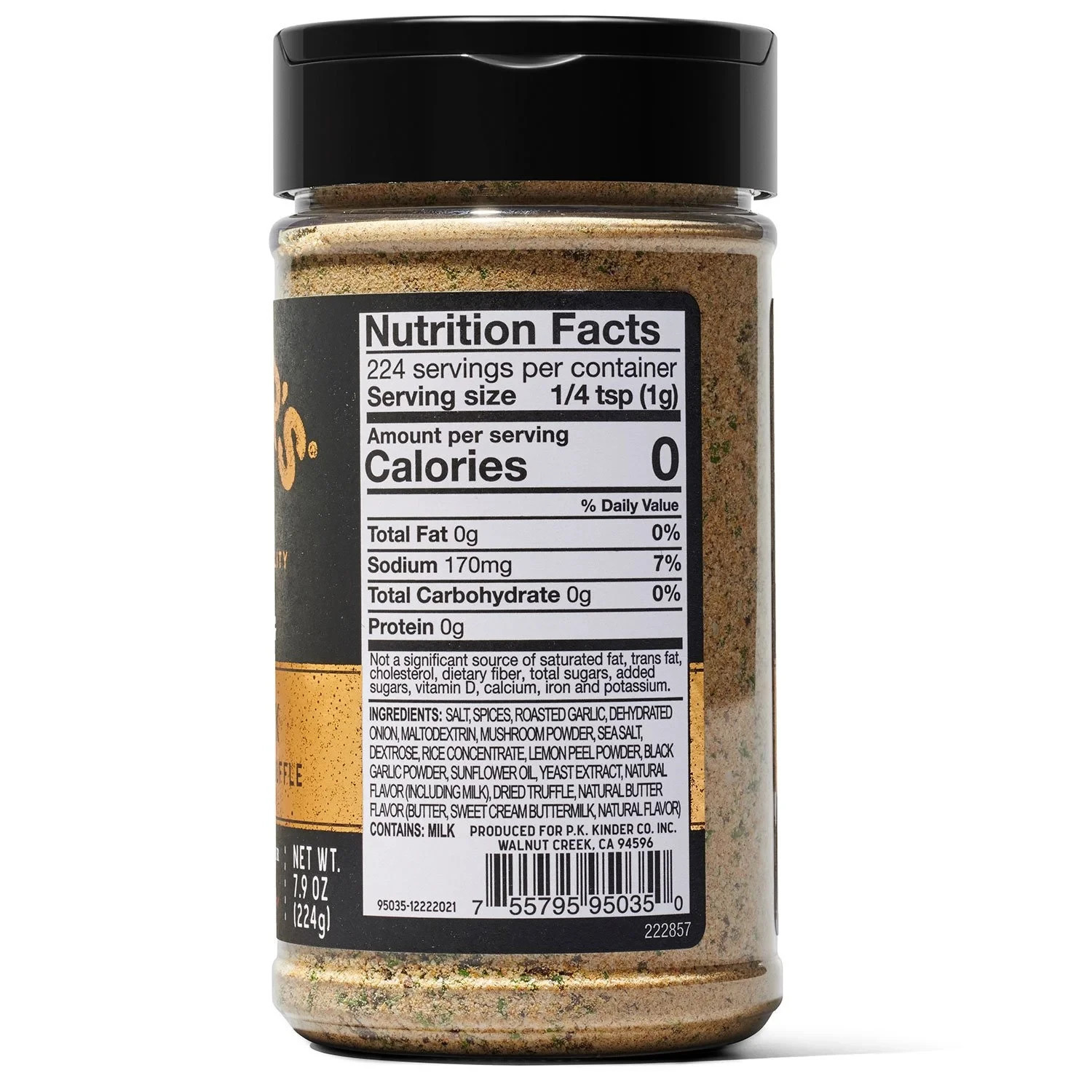 PACK OF 2 – Kinder’s Prime Steak Seasoning 7.9oz Each – Black Garlic & Truffle