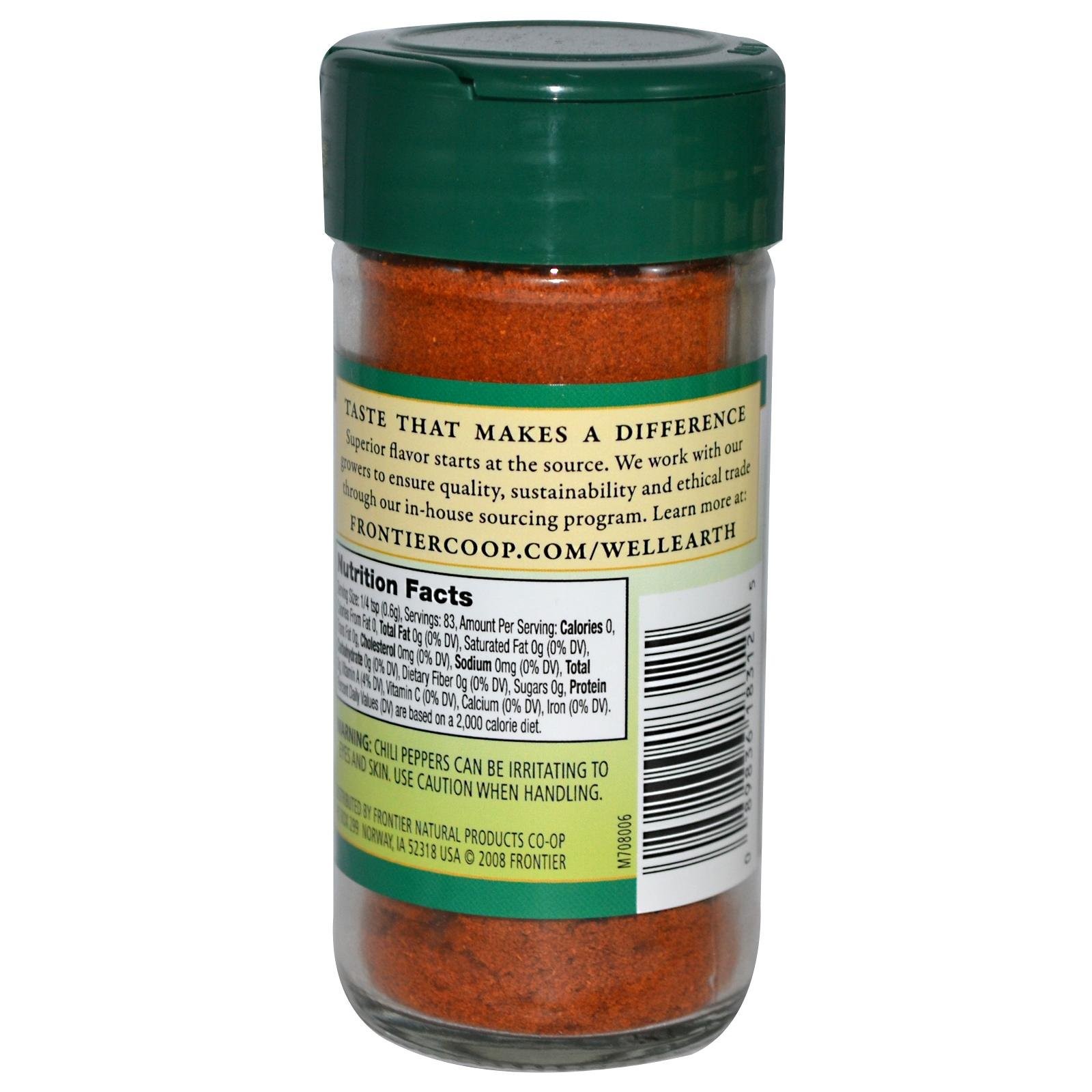 Frontier Herb Cayenne Pepper 1.76 Ounces Pack of 1 Non Irradiated 90000 HU