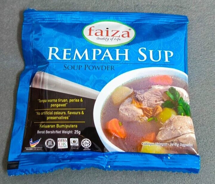 3x FAIZA Soup Beef Chicken Mutton Powder (25g) Serbuk Soup Daging Ayam Kambing