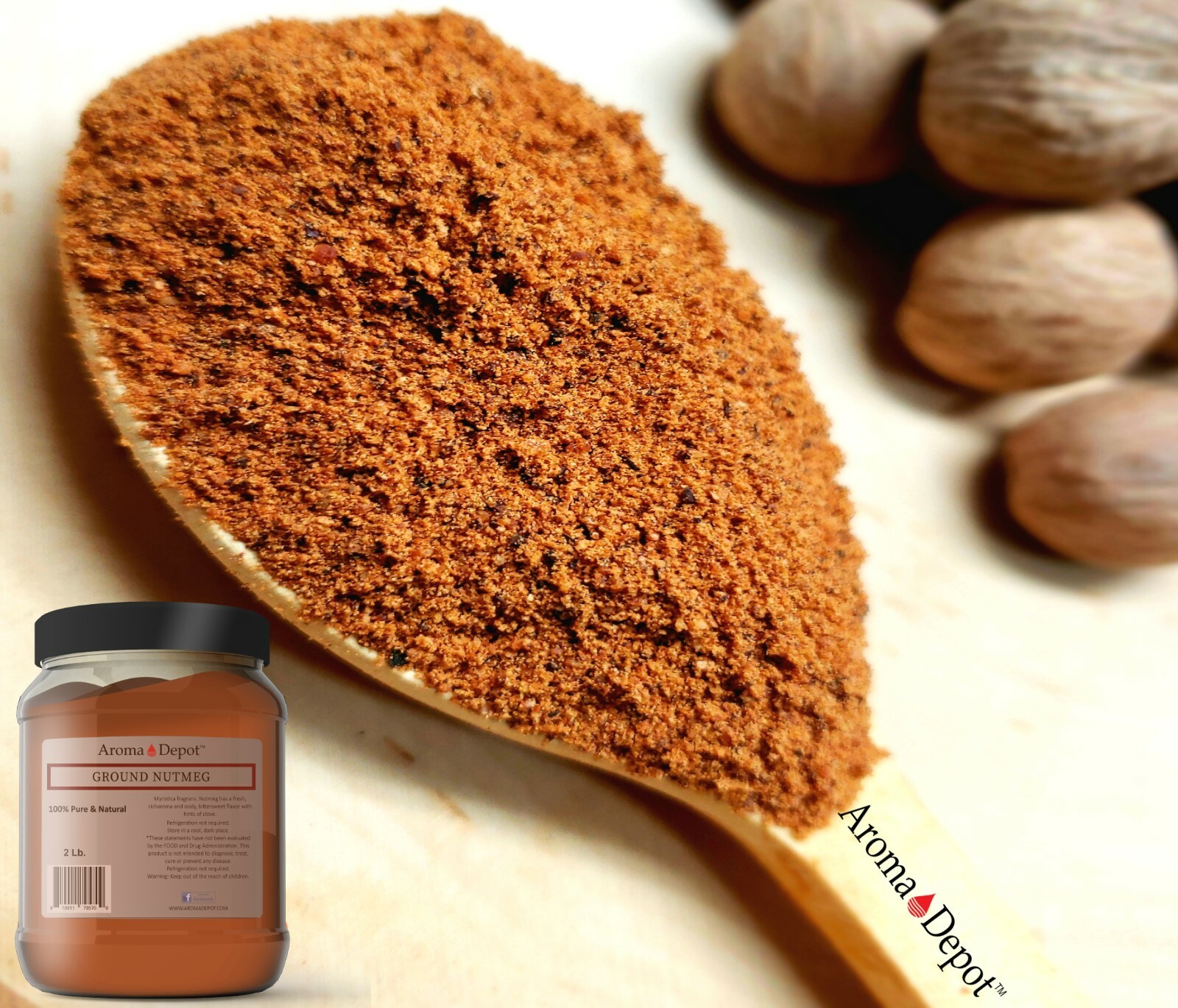 1lb. Nutmeg Powder 3 lbs. (x3-1lb) 100% Pure Natural Ground Spice Myristicaceae