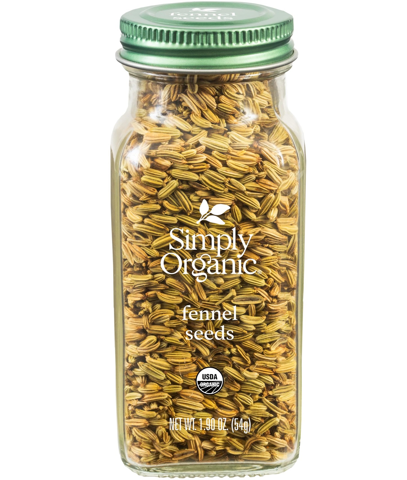 Simply Organic Whole Fennel Seed, 1,90 oz, Mild Sweet Flavor, Aromatic,