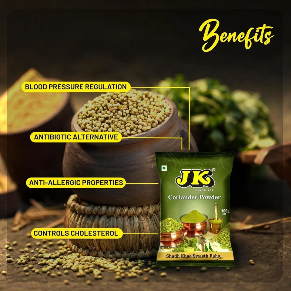 JK Coriander (Dhaniya) Powder,100g (Pack of 1)