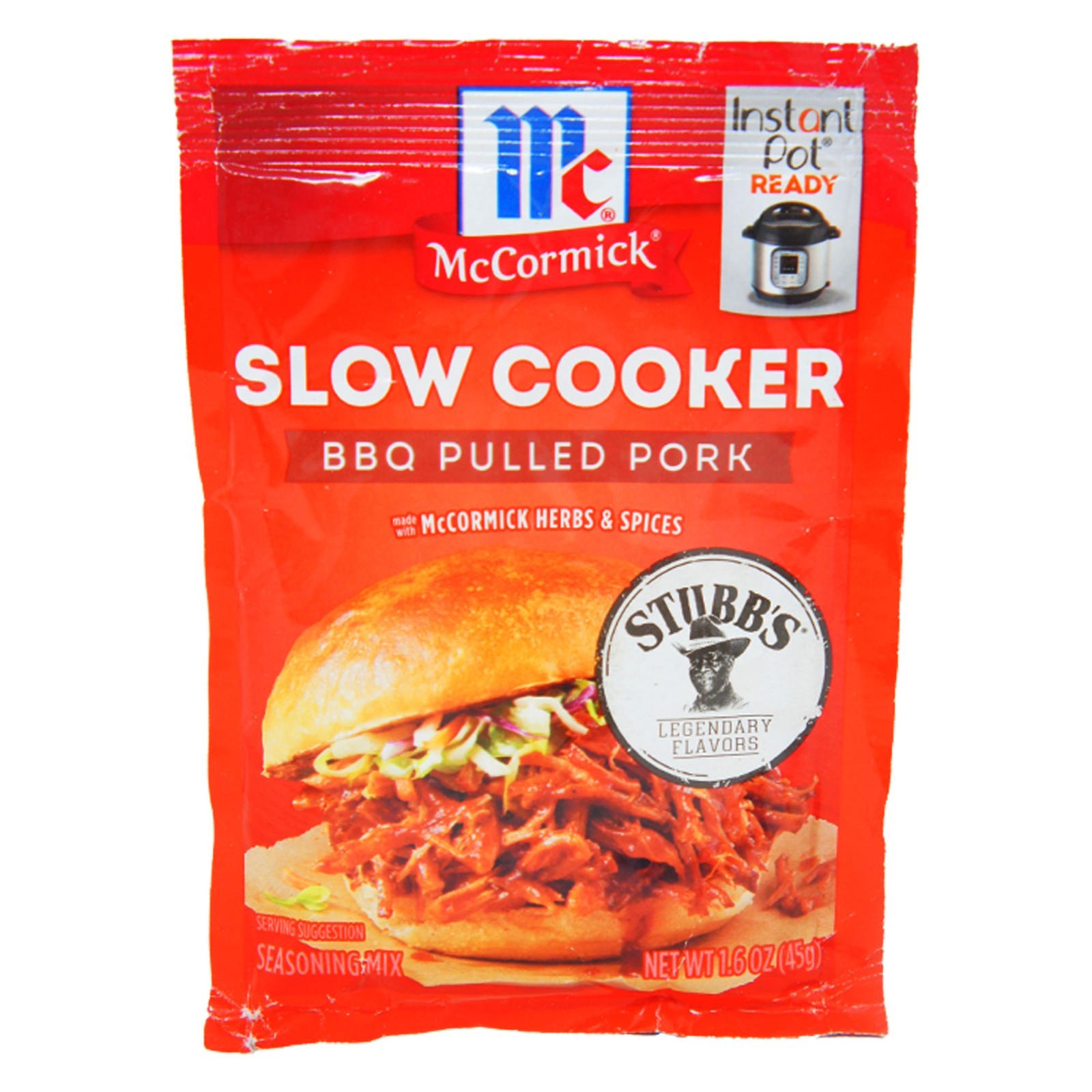 McCormick Stubb’s Slow Cooker BBQ Pulled Pork Mix 1.6oz Instant Pot Ready