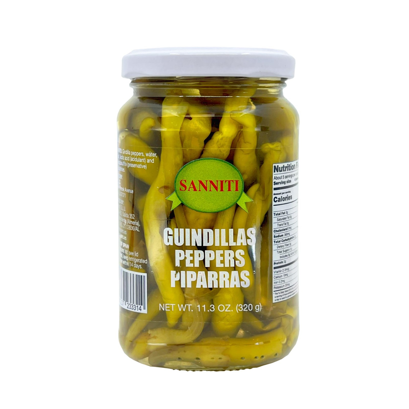 Sanniti Guindillas Piparras Peppers, 11.3 oz