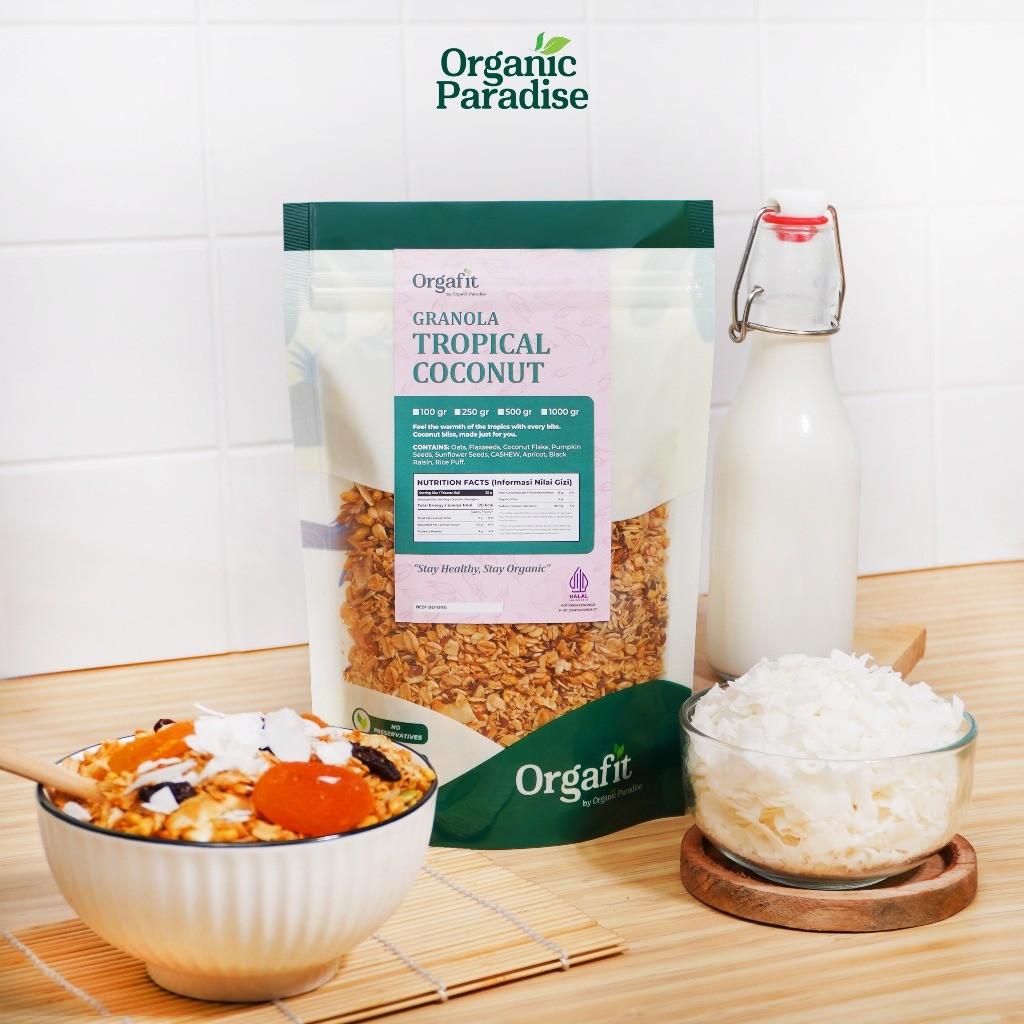 Tropical Coconut Granola Mix 500 Gram Breakfast Cereal Snack Topping On The Go