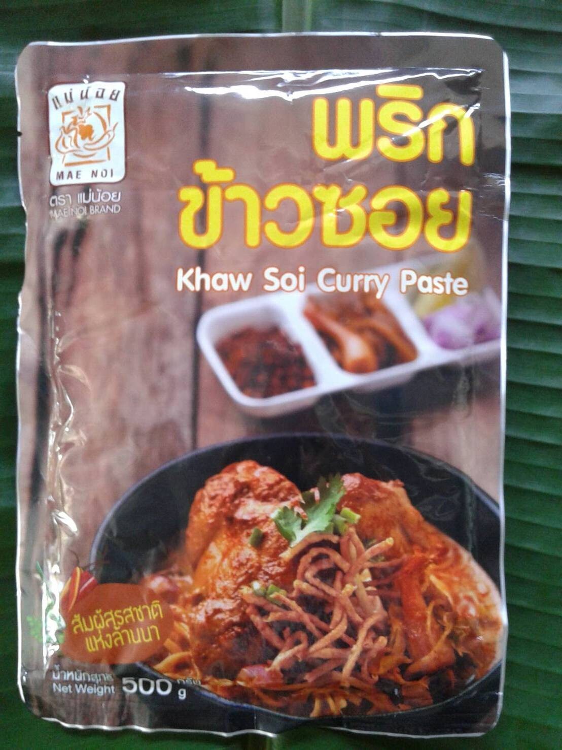 1x Khaw Soi Curry Paste Mae-Noi Traditional Thai Style Taste No Preservatives.