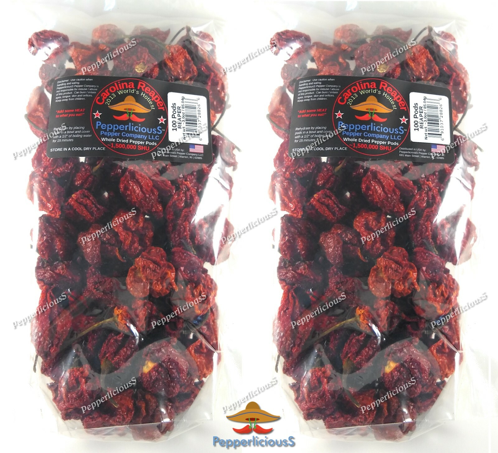 200 DRIED CAROLINA REAPER Pods – WORLDS HOTTEST CHILI PEPPER Super Hot Quality