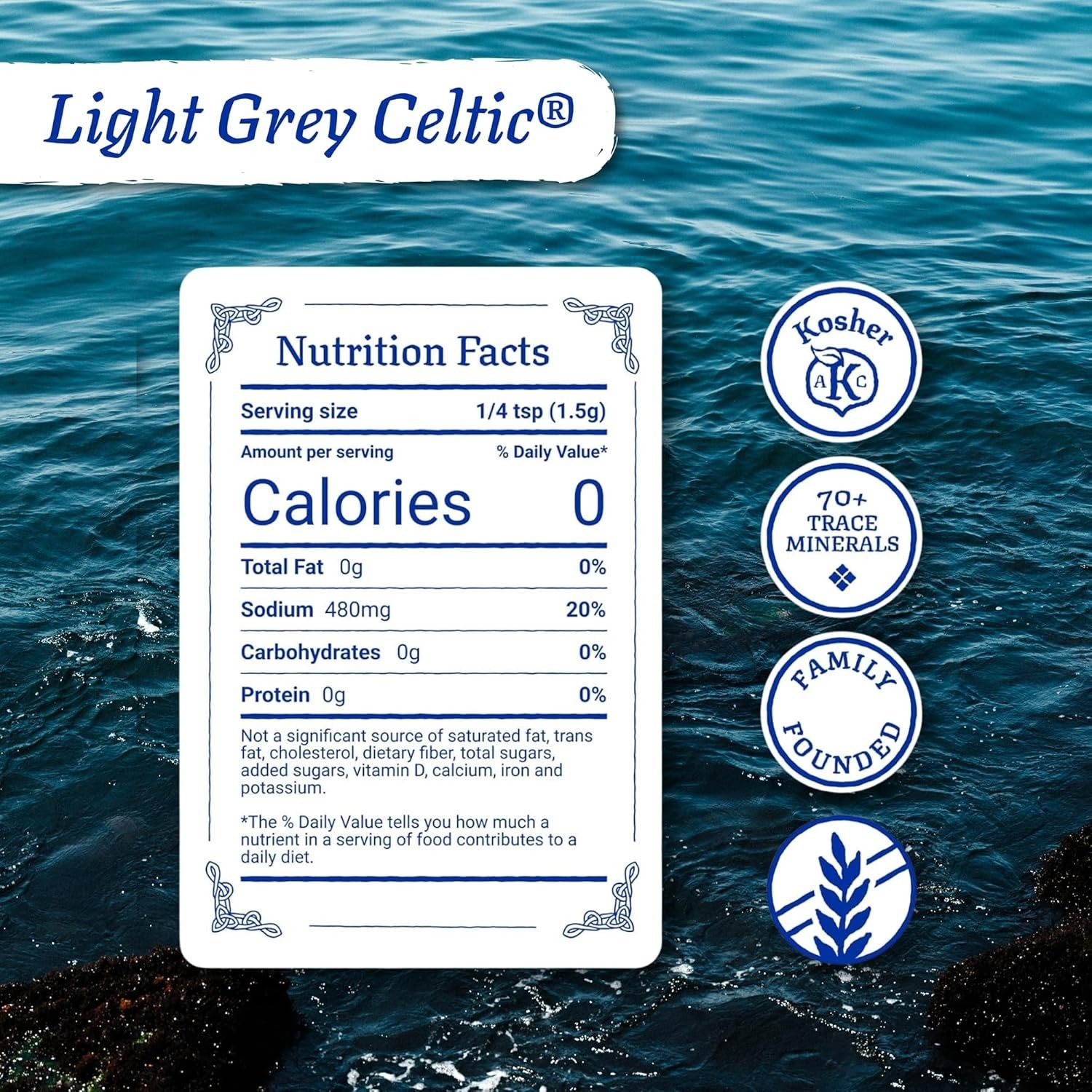 Unrefined Celtic Sea Salt with 70+ Minerals – Versatile Cooking & Finishing Use