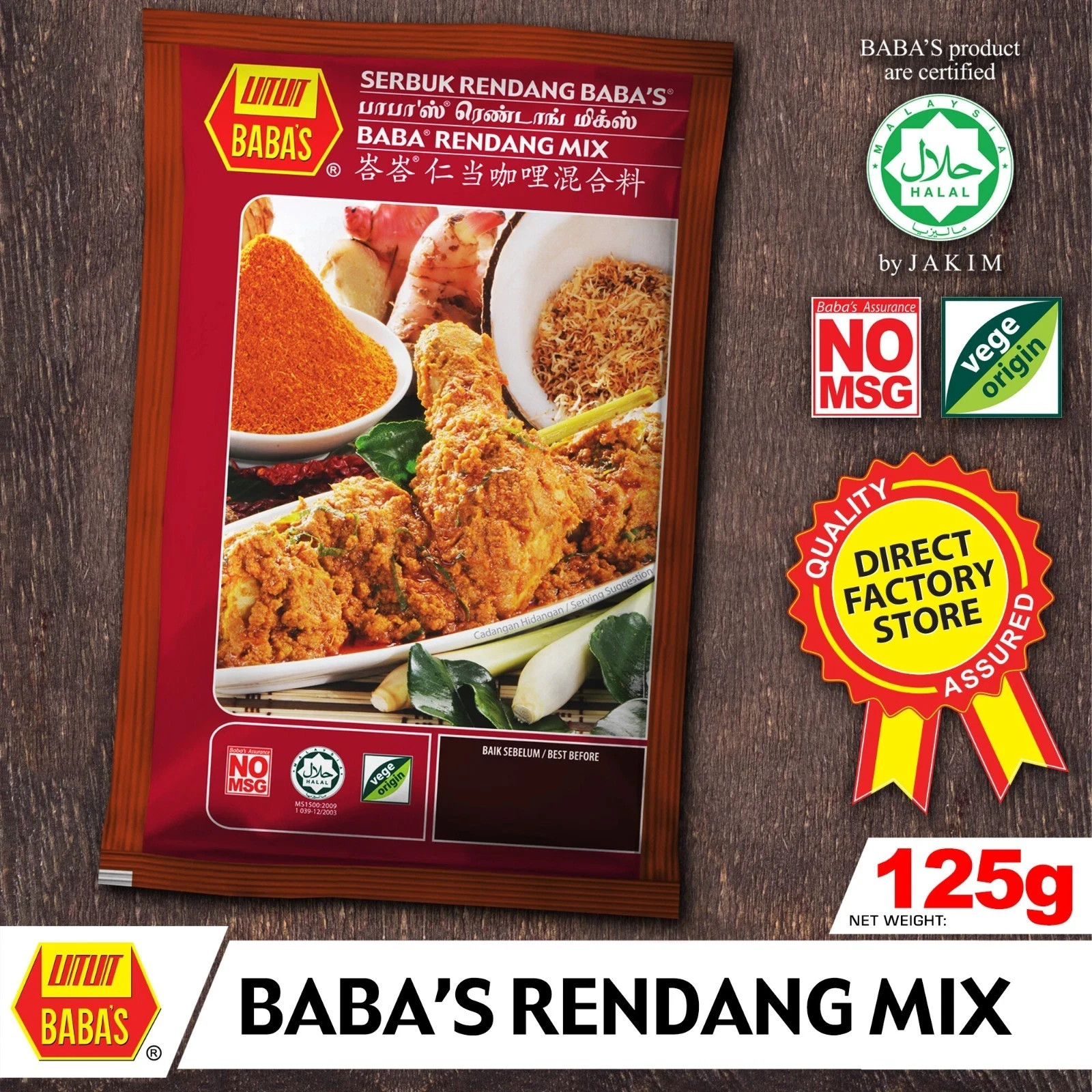 BABA’S RENDANG MIX 125g