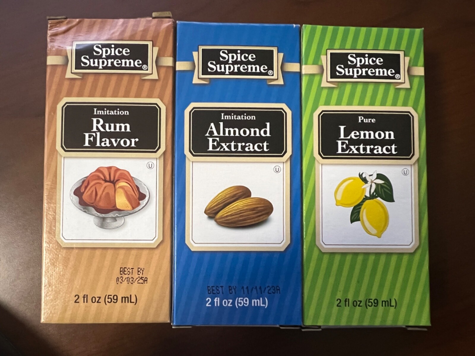 Spice Supreme® IMITATION ALMOND EXTRACT- Rum Flavor – Lemon Extract USA Made