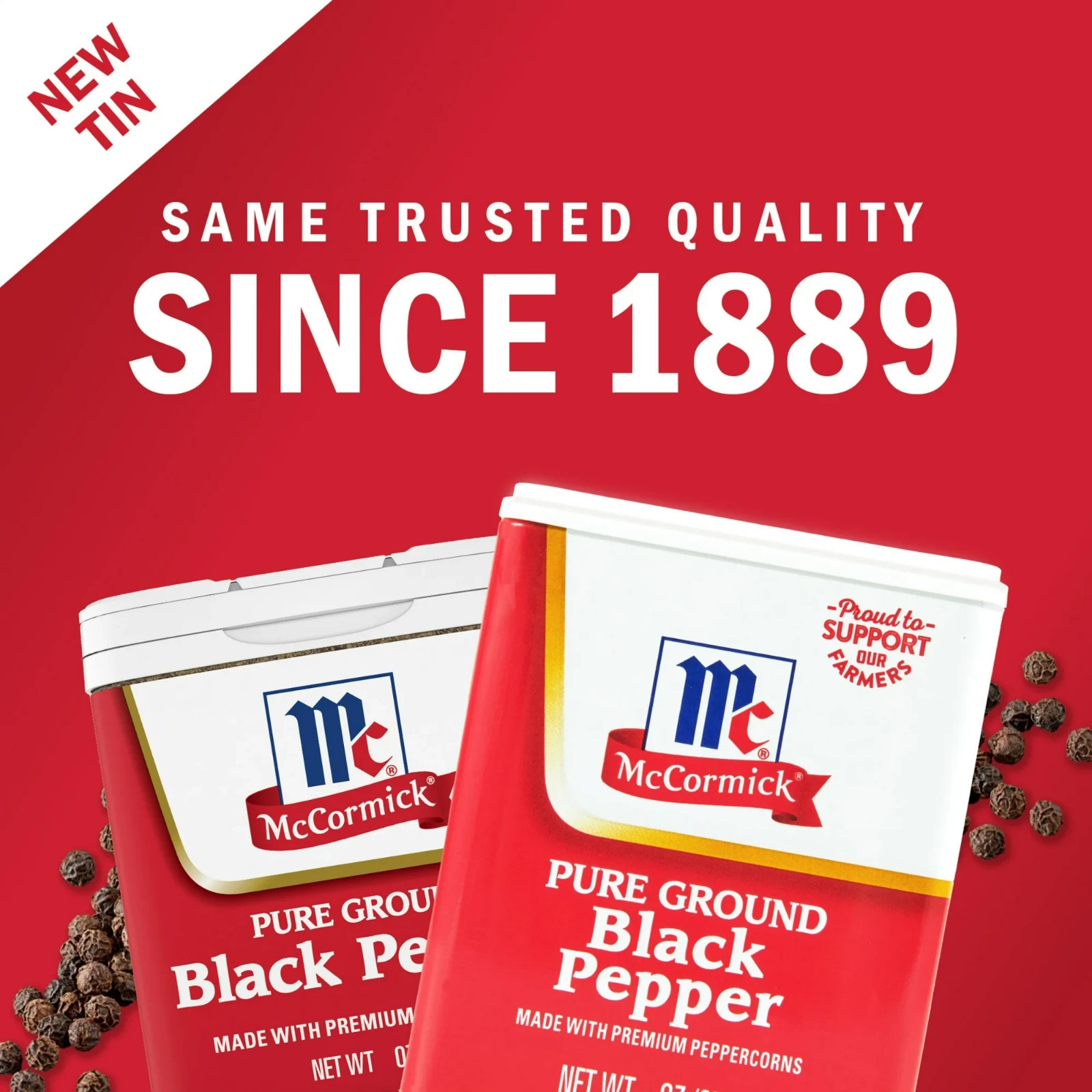 McCormick Pure Ground Black Pepper, 6.0 oz Can..