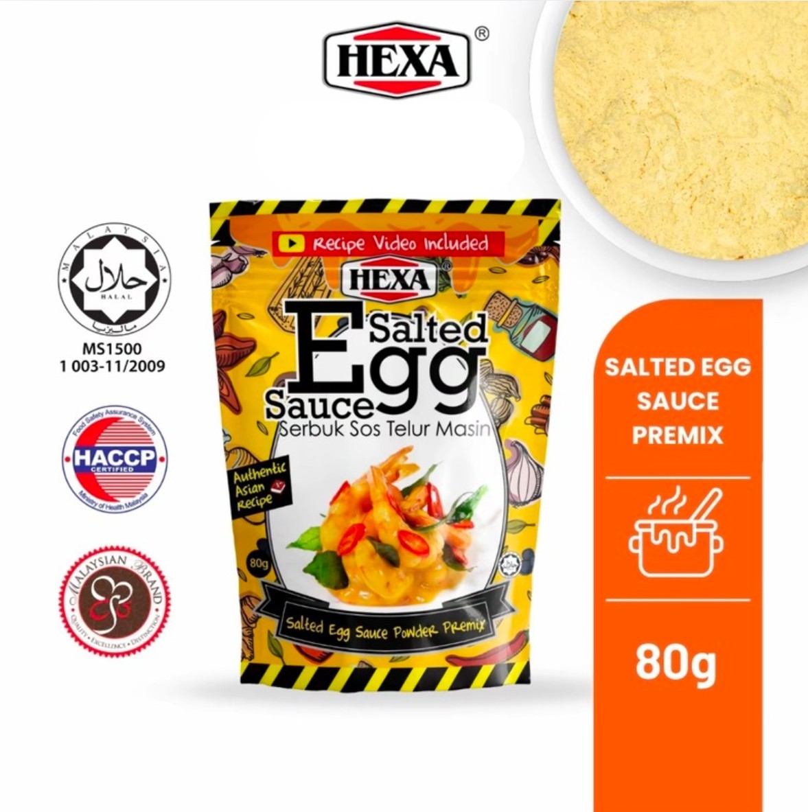 2x Spicy Salted Egg Sauce Premix (160g) cooking powder food HALAL & TASTY