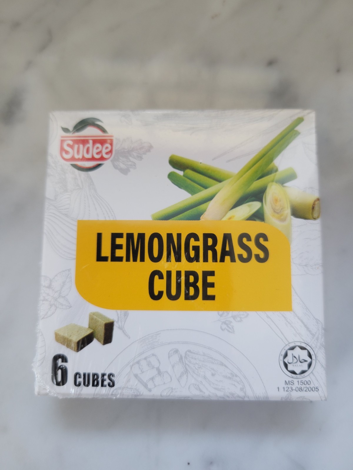 Sudee Lemongrass Cube Single Spice 6 Cubes Halal Certified Pantry 2 boxes