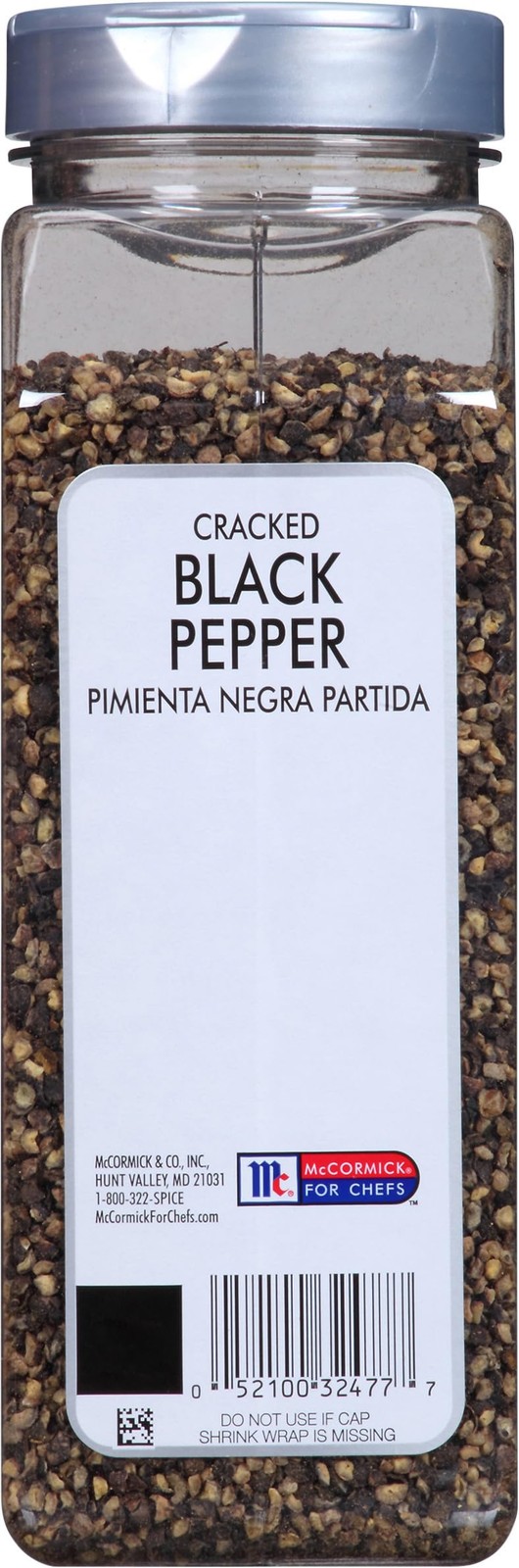 McCormick Culinary Cracked Black Pepper, 16 oz 1 Pound (Pack of 1)