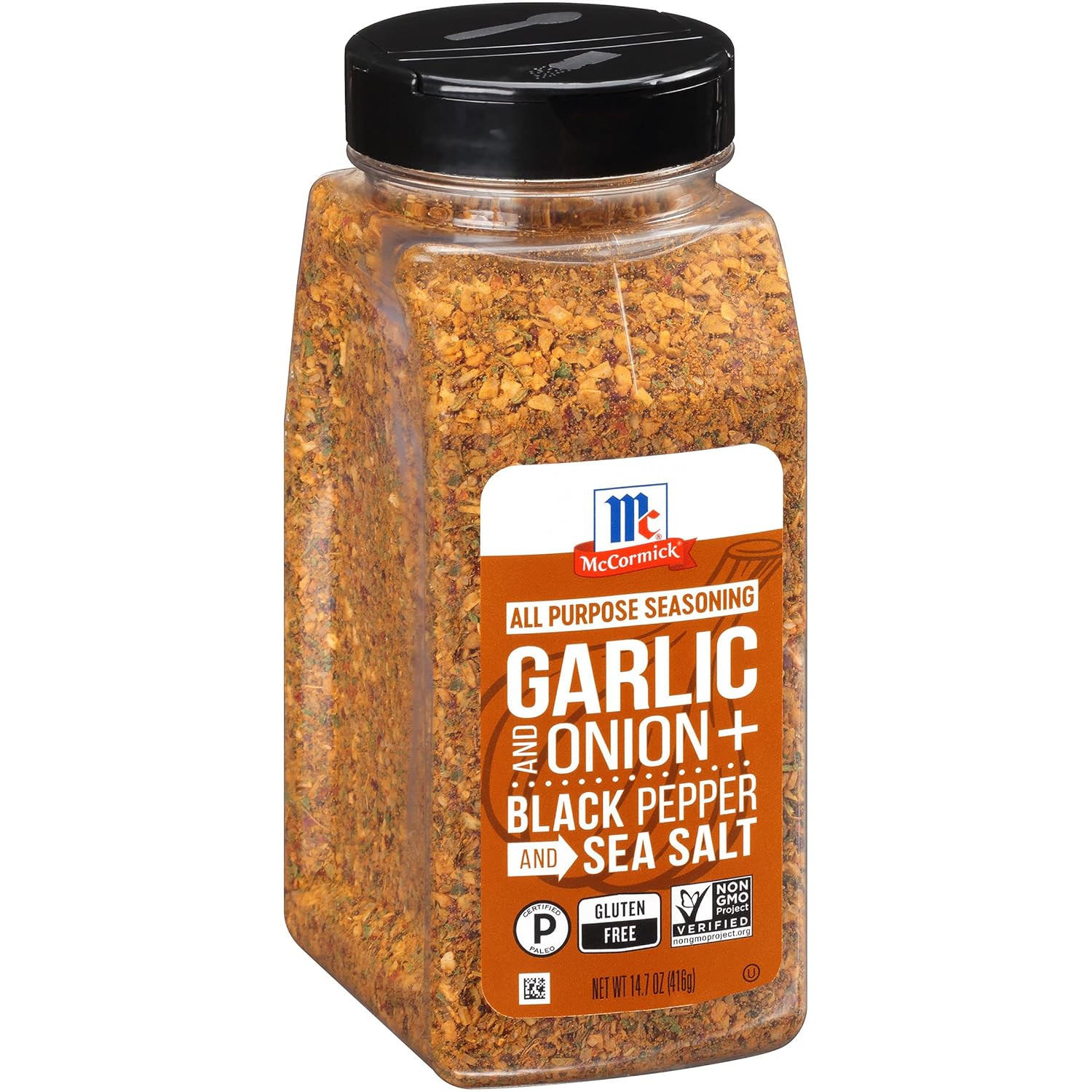 Garlic and Onion, Black Pepper and Sea Salt All Purpose Seasoning, 14.7 Oz
