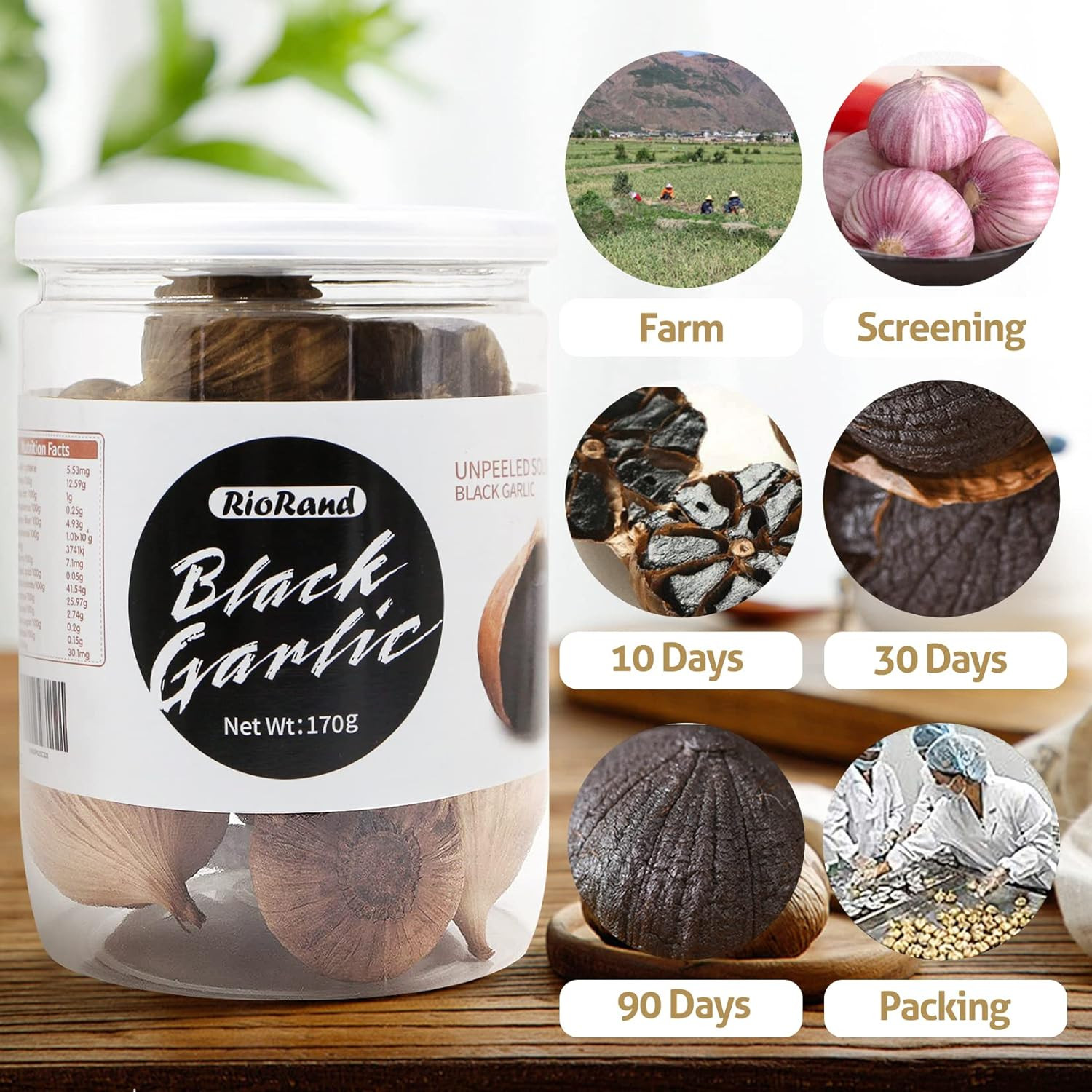 Black Garlic Whole & Peeled 90-Day Fermented No Added Preservatives Ready to …
