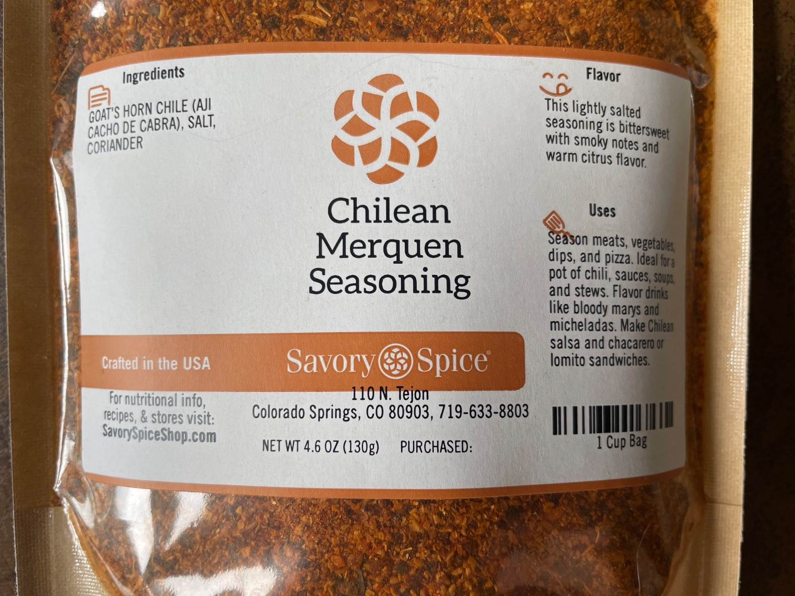 NEW Savory Spice Chilean Merquen Seasoning, 4.6 oz, SEALED