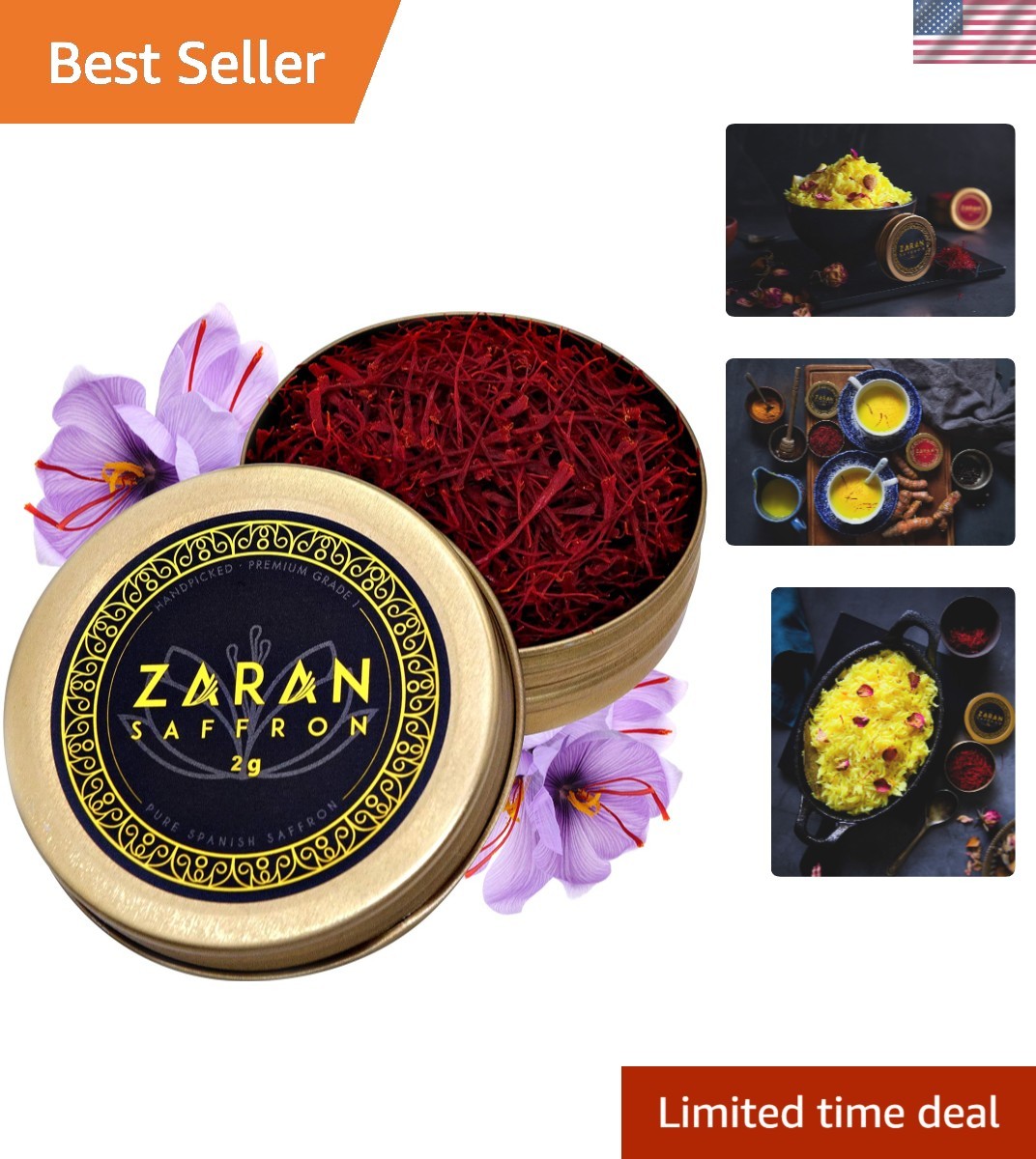 Grade Coupe Saffron – 2 Grams for Culinary Excellence and Health