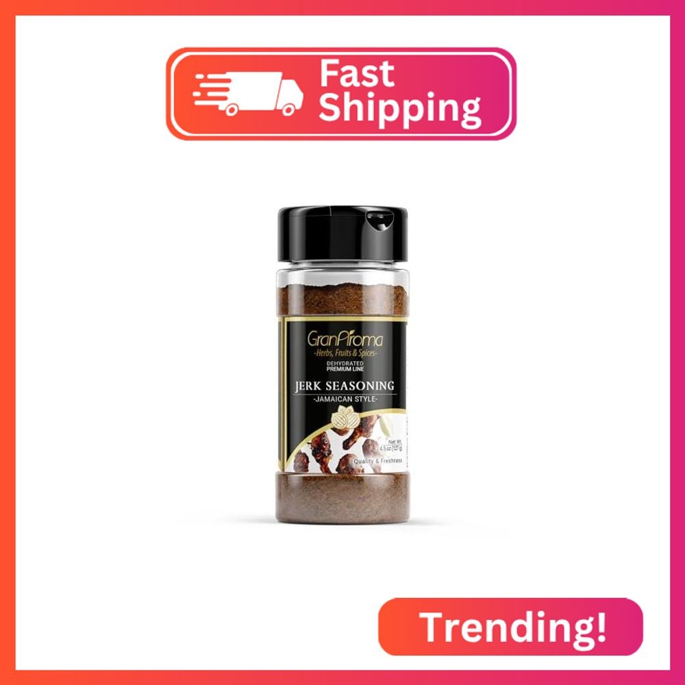 GranAroma Jamaican Jerk Seasoning, Spicy Marinade, Flavorful Dry Rub, Chicken an