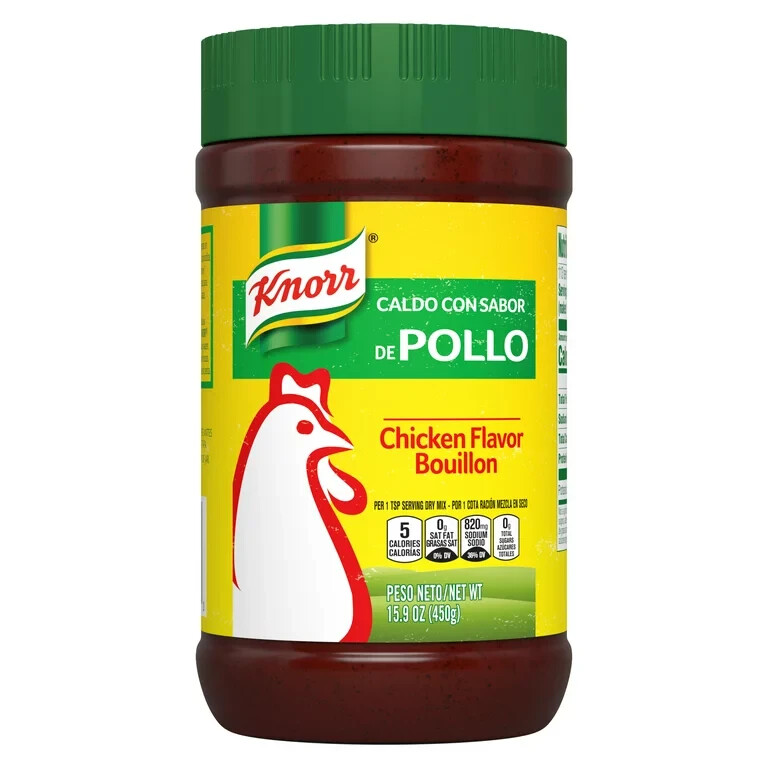 6 Pack Knorr Chicken Flavor Bouillon Powder, Granulated Mix, Size 15.9 oz Jars