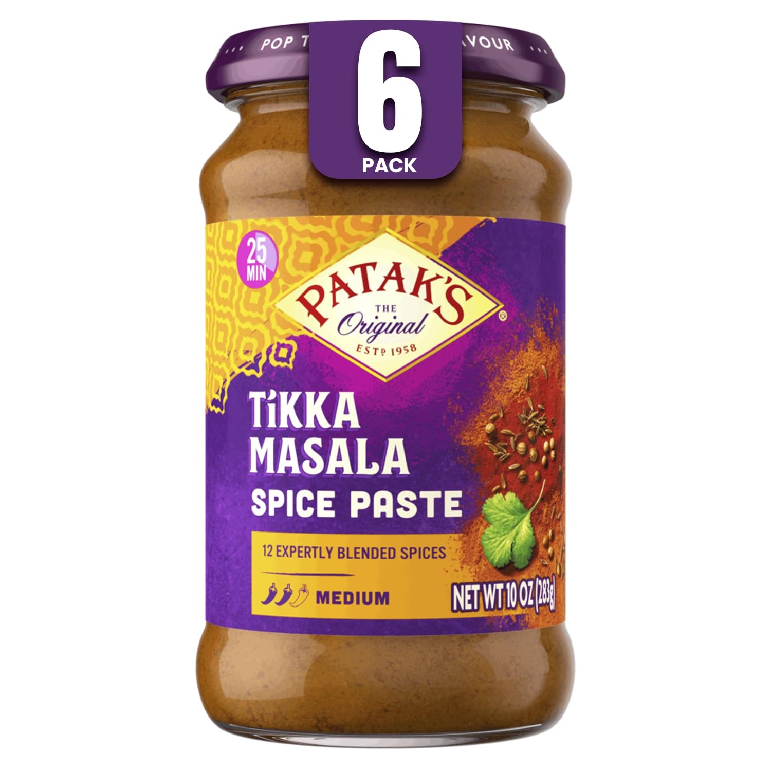 Patak’s Tikka Masala Spice Paste – Medium Indian Curry Paste w/a Blend of Freshl