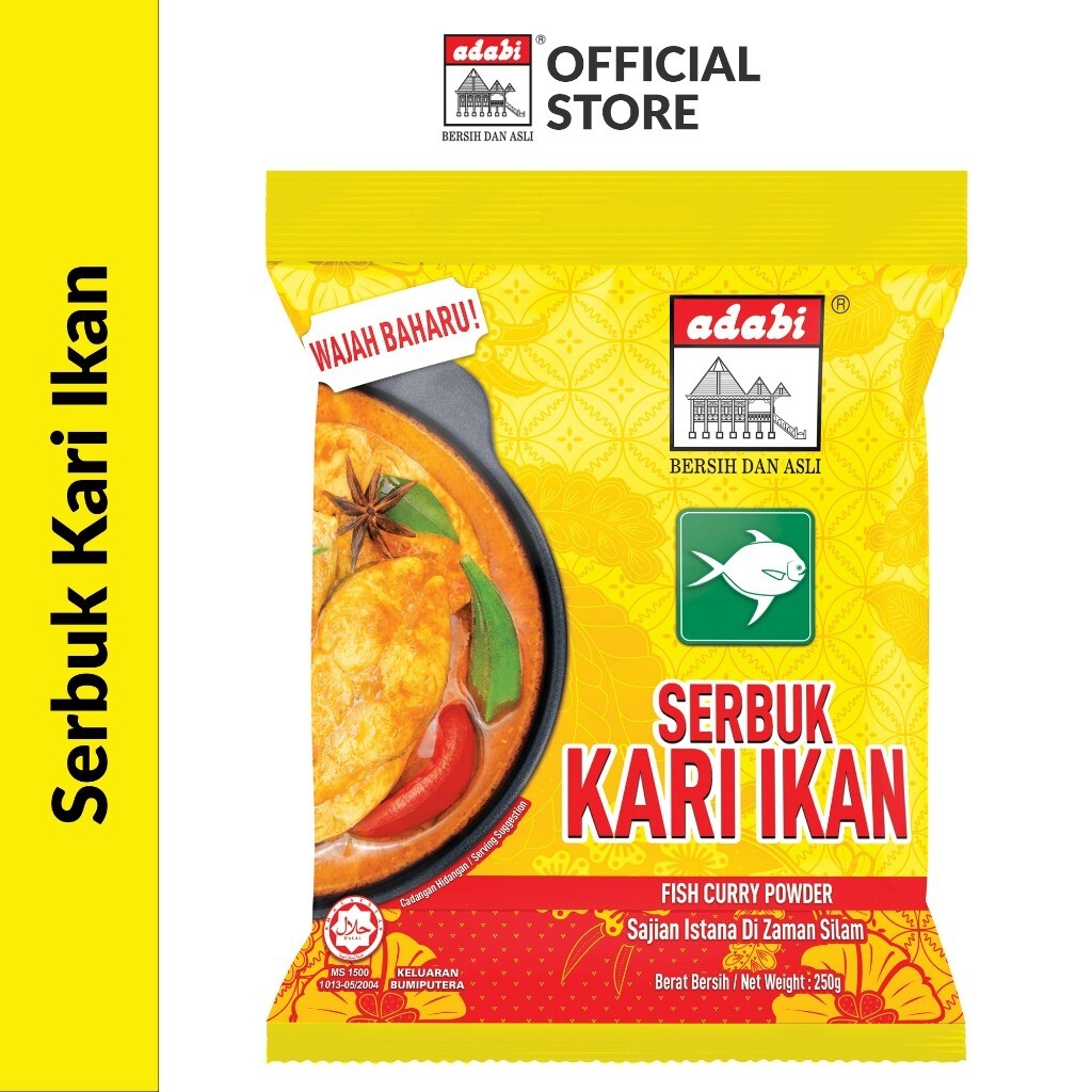 4 packs x 24g ADABI Fish Curry Powder Kari Ikan