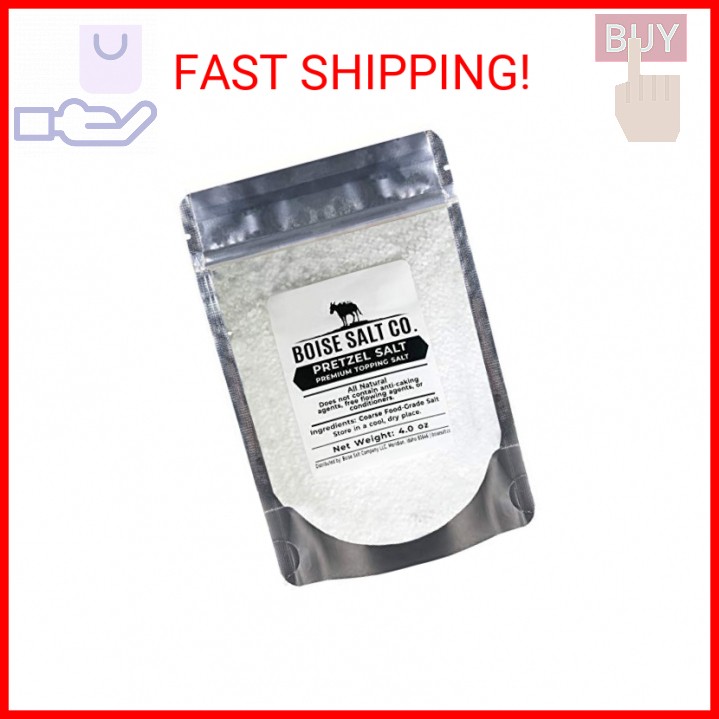Boise Salt Co. Pretzel Salt – 4 Ounce Resealable Standup Pouch (4 oz)