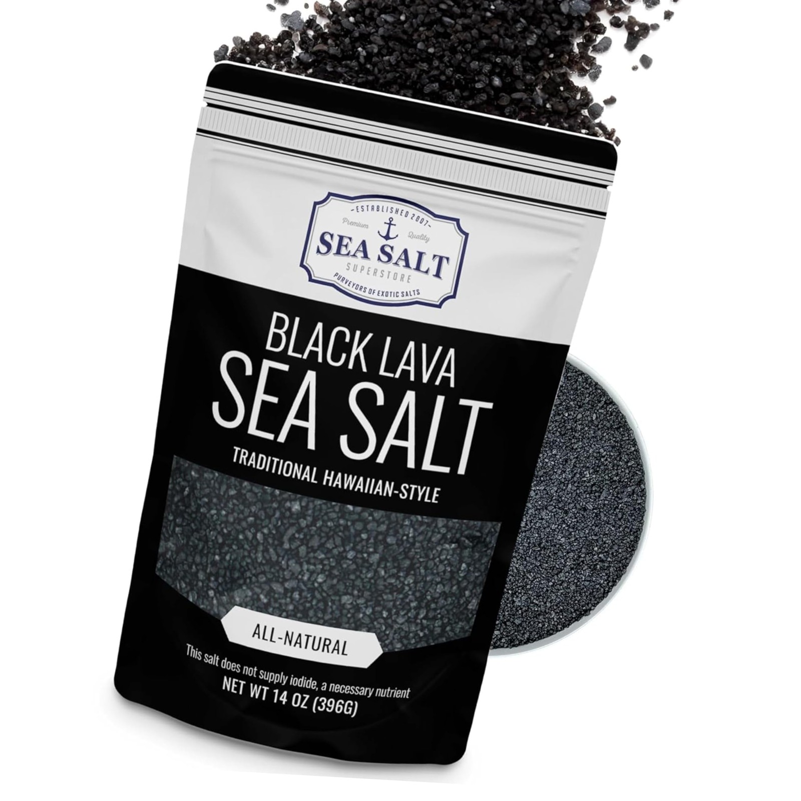 Black Lava Hawaiian Sea Salt Infused with Activated Charcoal – Hawaiian-Style…