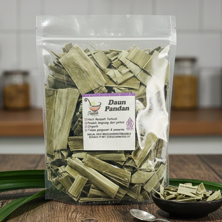 Dried Pandan Leaves 250g Aromatic Culinary Herb for Desserts, Rice & Tea