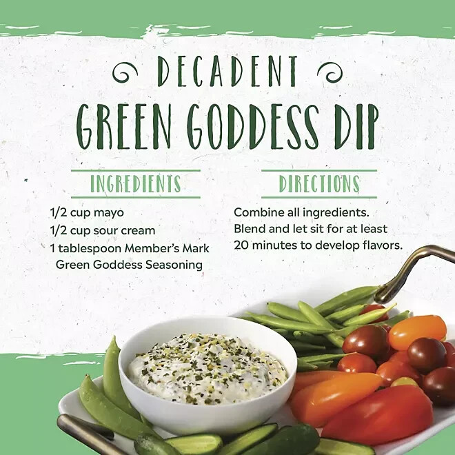 2 Pack Member’s Mark Green Goddess Seasoning, 3.4 oz. – FREE SHIPPING