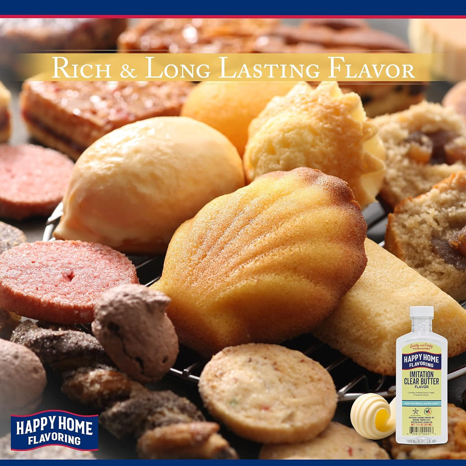 Happy Home Imitation Clear Butter Flavoring, Non-Alcoholic, Certified Kosher, 7