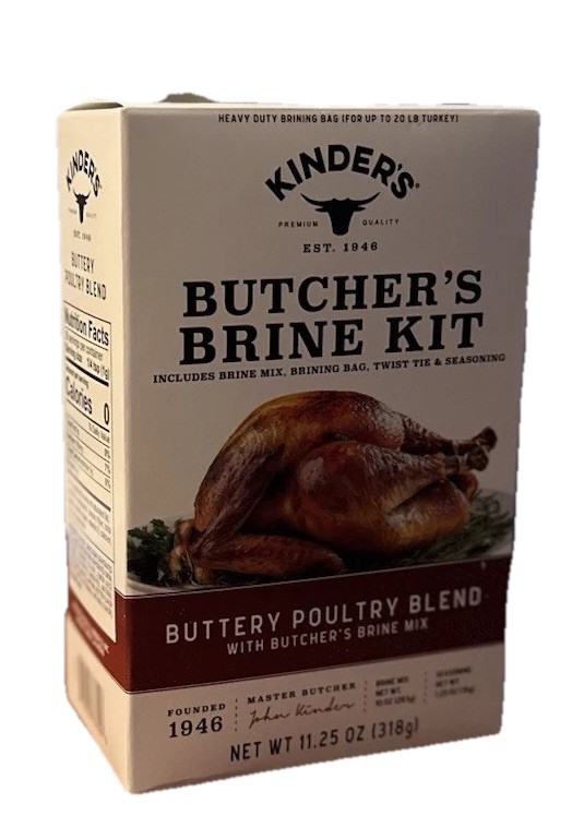 Kinder’s Butcher’s Turkey Brine Kit 11.25 oz Buttery Poultry Blend BB 09/2027