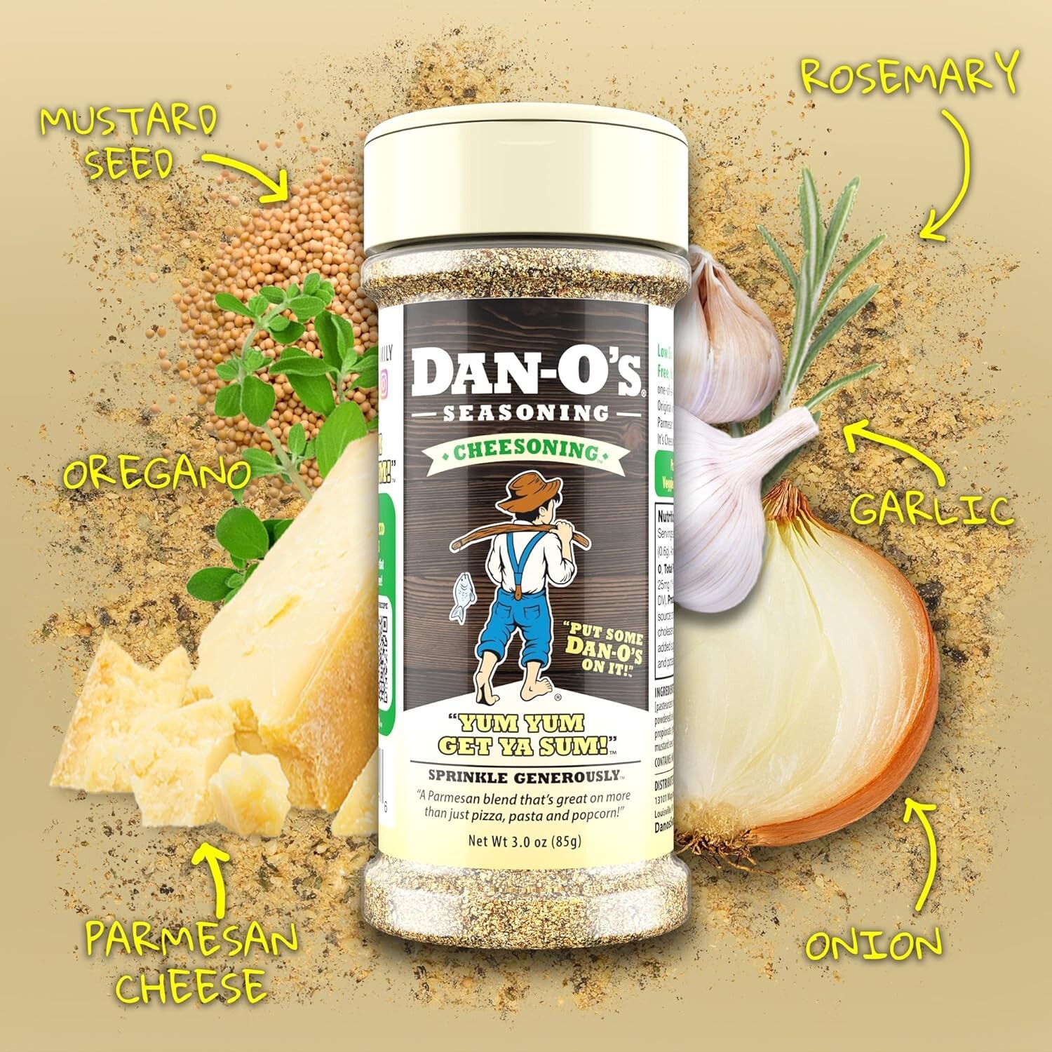 Dan-O’s Seasoning – Small 3 Bottle Pack – Red Pepper Cheesoning®, Jalapeño Che