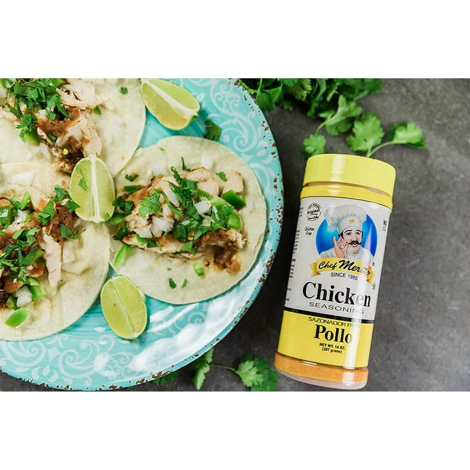 Chef Merito Steak & Chicken Seasoning Combo (4 Pack ) 2 Pack Each Flavor 14 oz