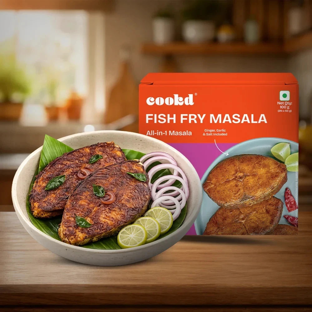 Cookd Fish Fry Masala | Ready to Cook in 15 Minutes | 90G