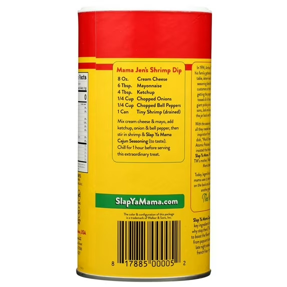 Slap Ya Mama Cajun Seasoning Louisiana Original Blend No MSG and Kosher 16 OZ