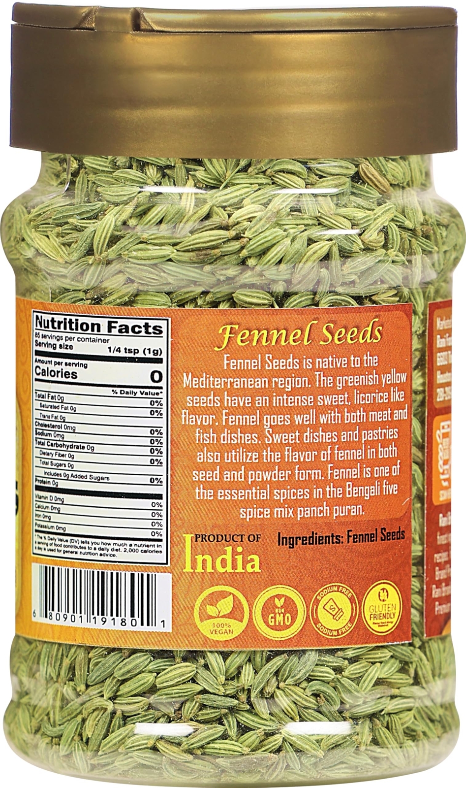 Rani Fennel Seeds (Saunf Sabut) Whole Spice 3oz (85g)