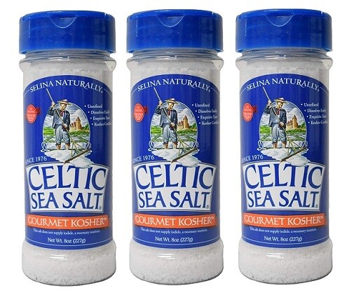 Celtic Sea Salt Gourmet Kosher Bottle 3 Pack