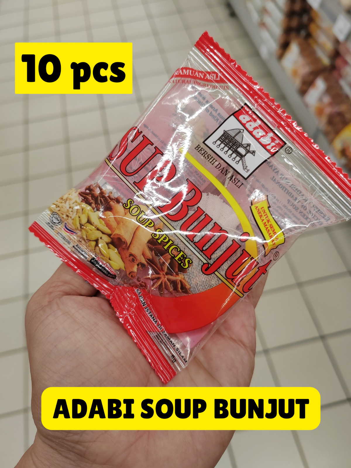 Adabi Sup Bunjut Soup Spices 10 pcs MALAYSIA Original Recipe
