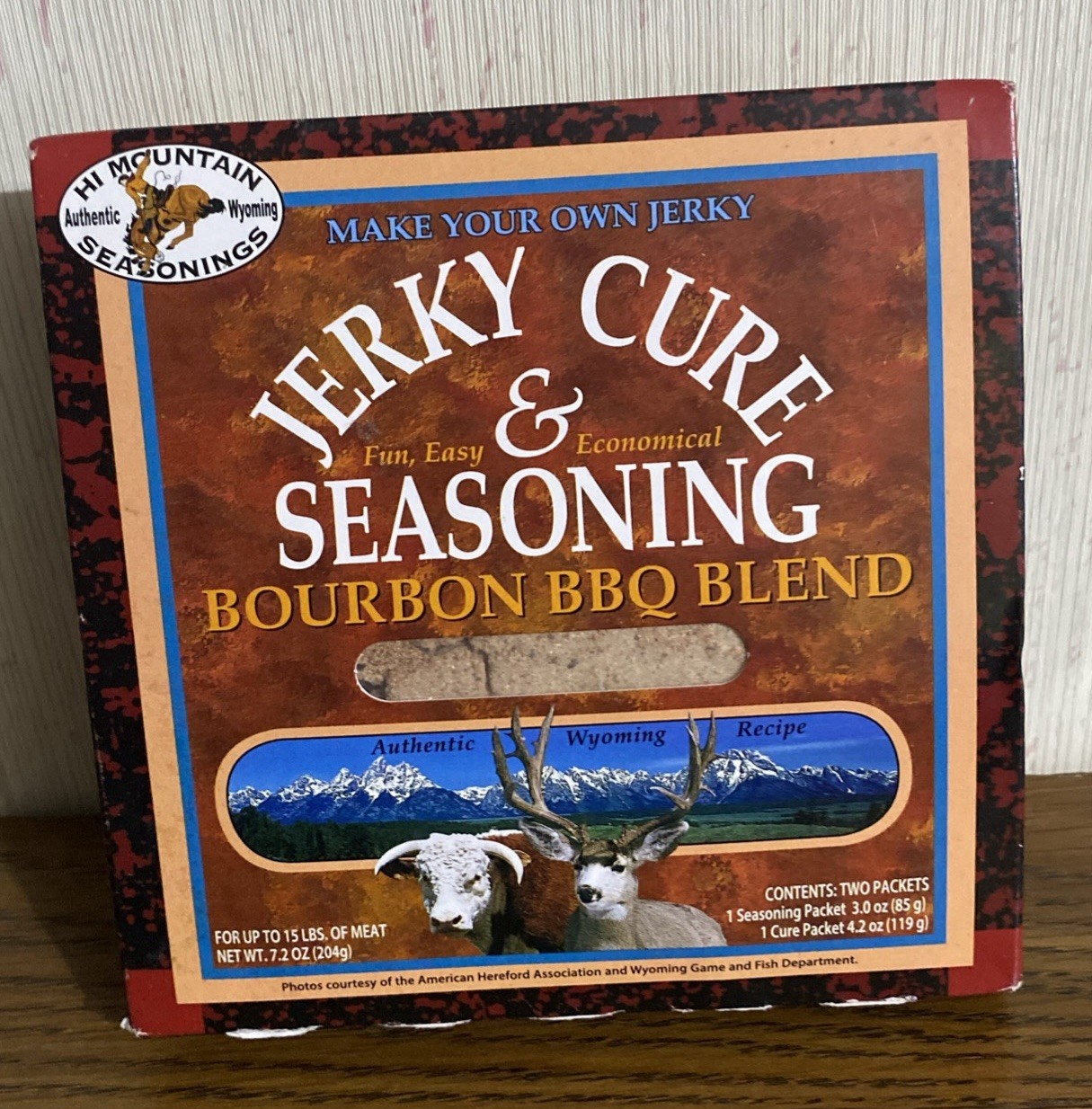 Jerky Seasoning and Cure Kit ,BOURBON BBQ BLEND Beef Jerky Seasoning,7.2 Oz