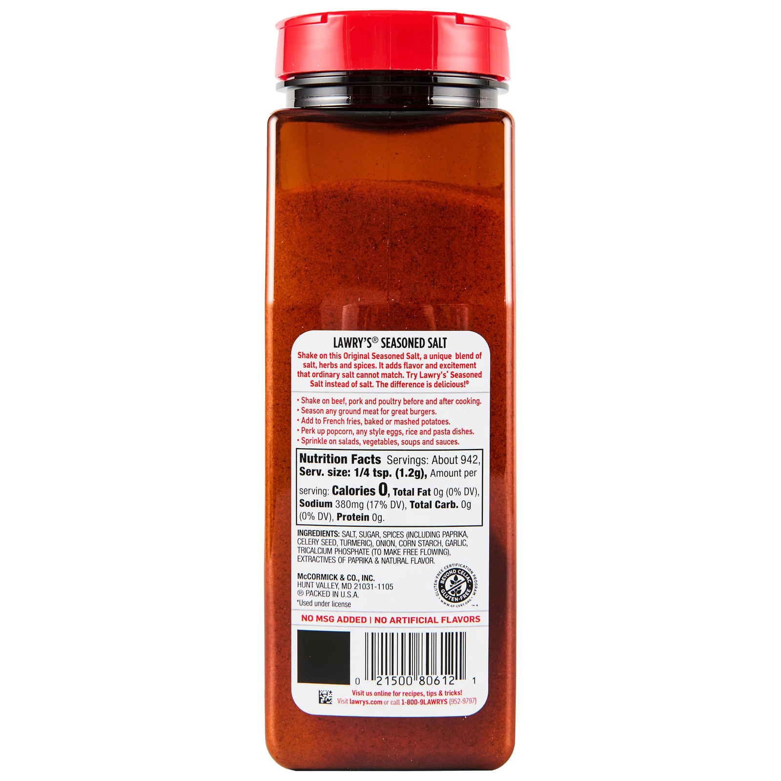 Lawry’s, Seasoned Salt, 40 oz