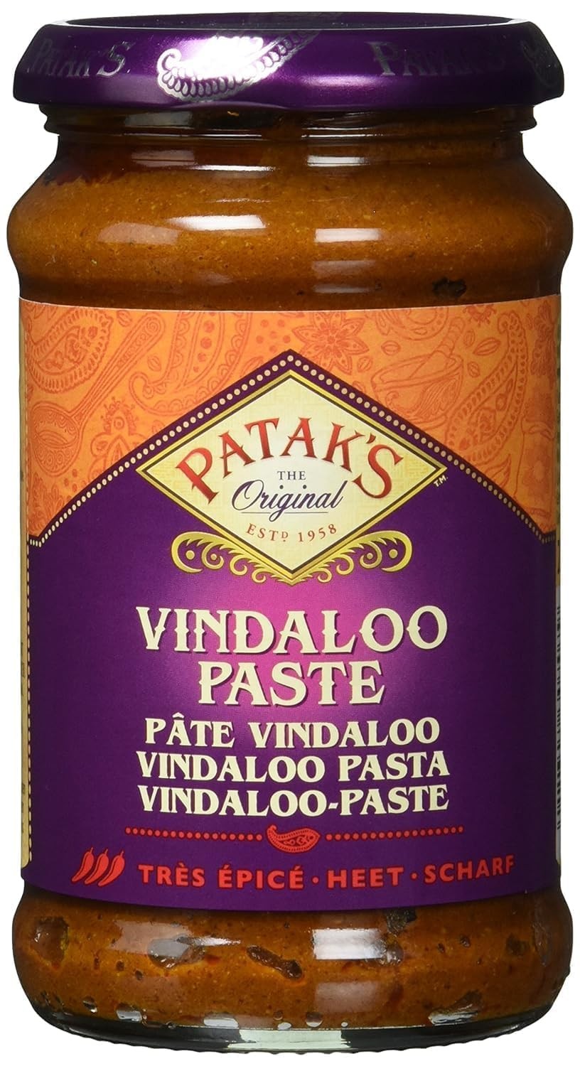 Pataks Vindaloo Curry Paste 10 Ounce Gluten Free Non Gmo Authentic Sauce