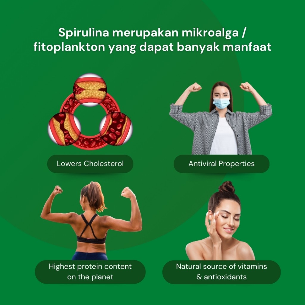 Organic Spirulina Powder 250g, smoothie mix, drink blend, plant-based, aroma