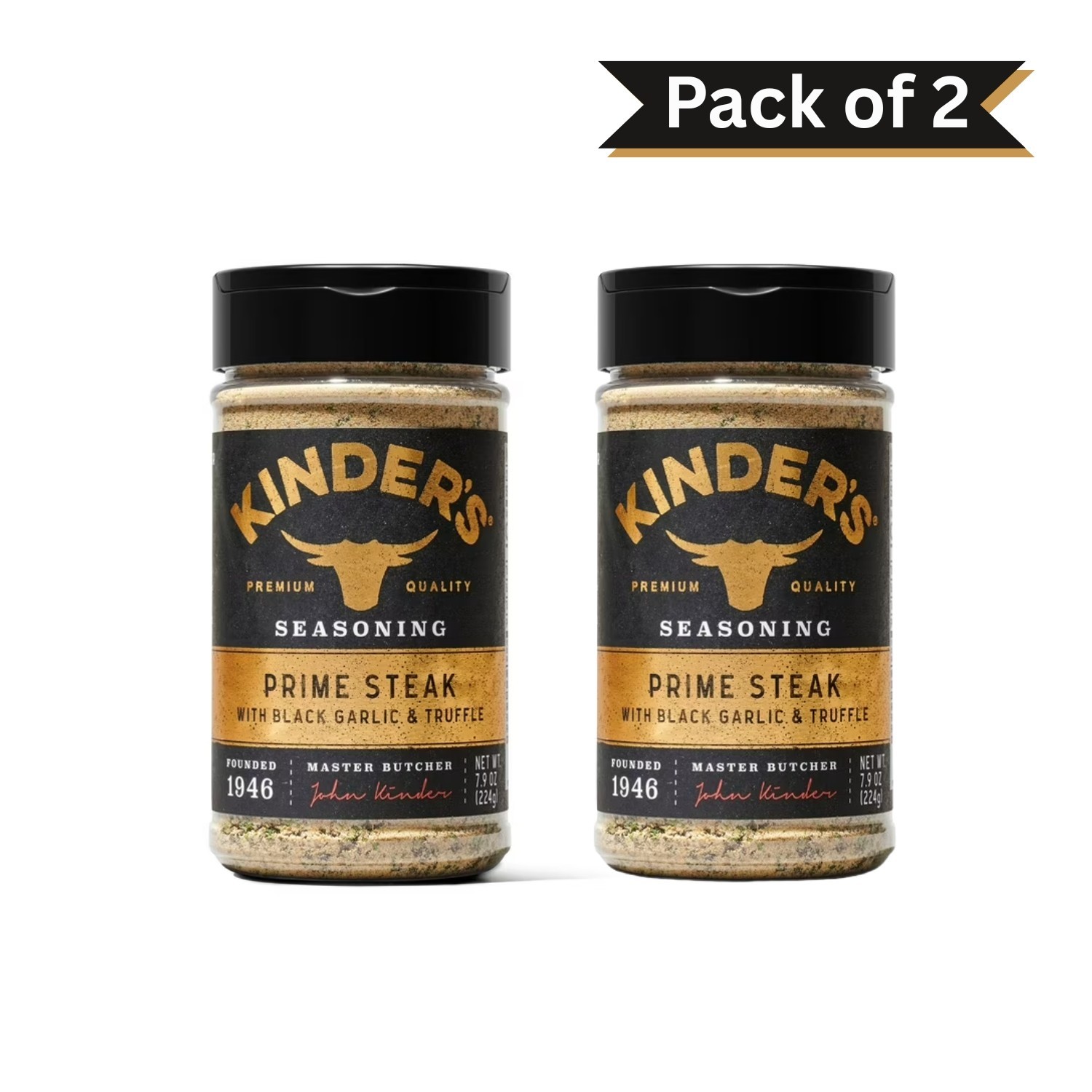 Kinder’s Prime Steak with Black Garlic and Truffle Seasoning, 7.9 oz. 2 pack