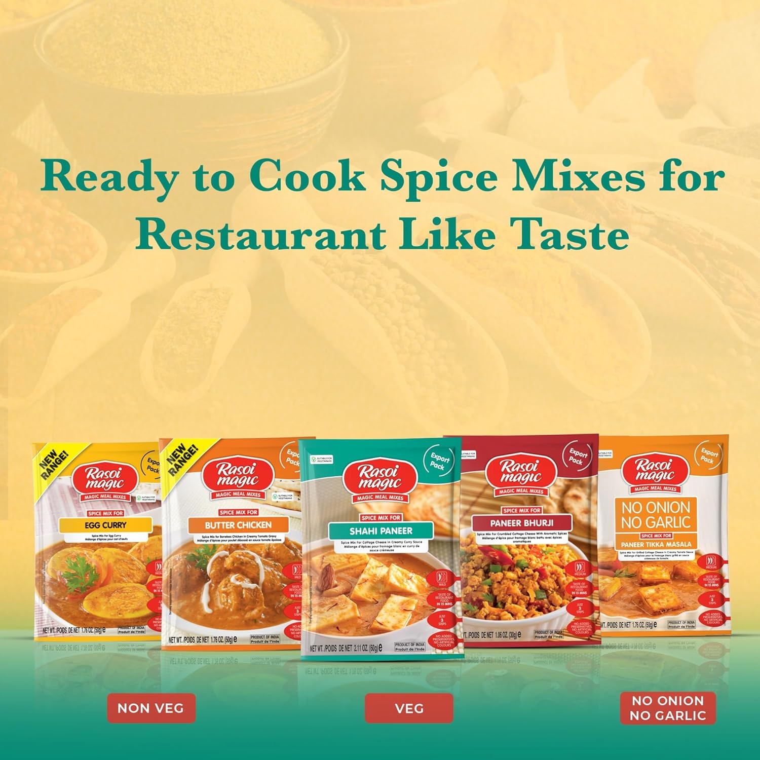 Rasoi Magic Spice Mix for Shahi Paneer 60g | Ready to cook